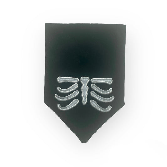 Plush Black Bones Bandana