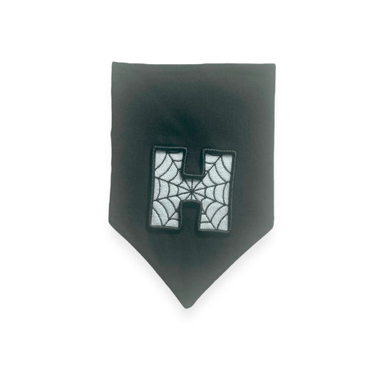 Glow in the Dark Web Initial Bandana - Black