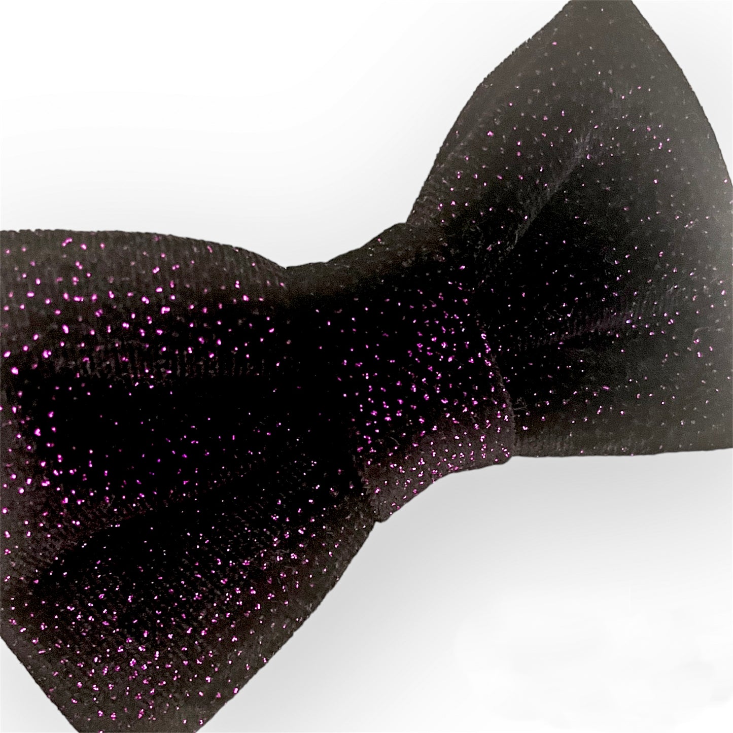 Purple Sparkle Black Velvet Bow Tie/ Sailor Bow