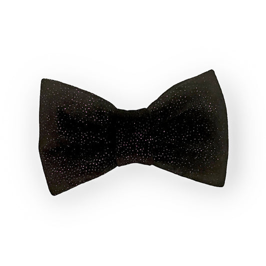 Purple Sparkle Black Velvet Bow Tie/ Sailor Bow