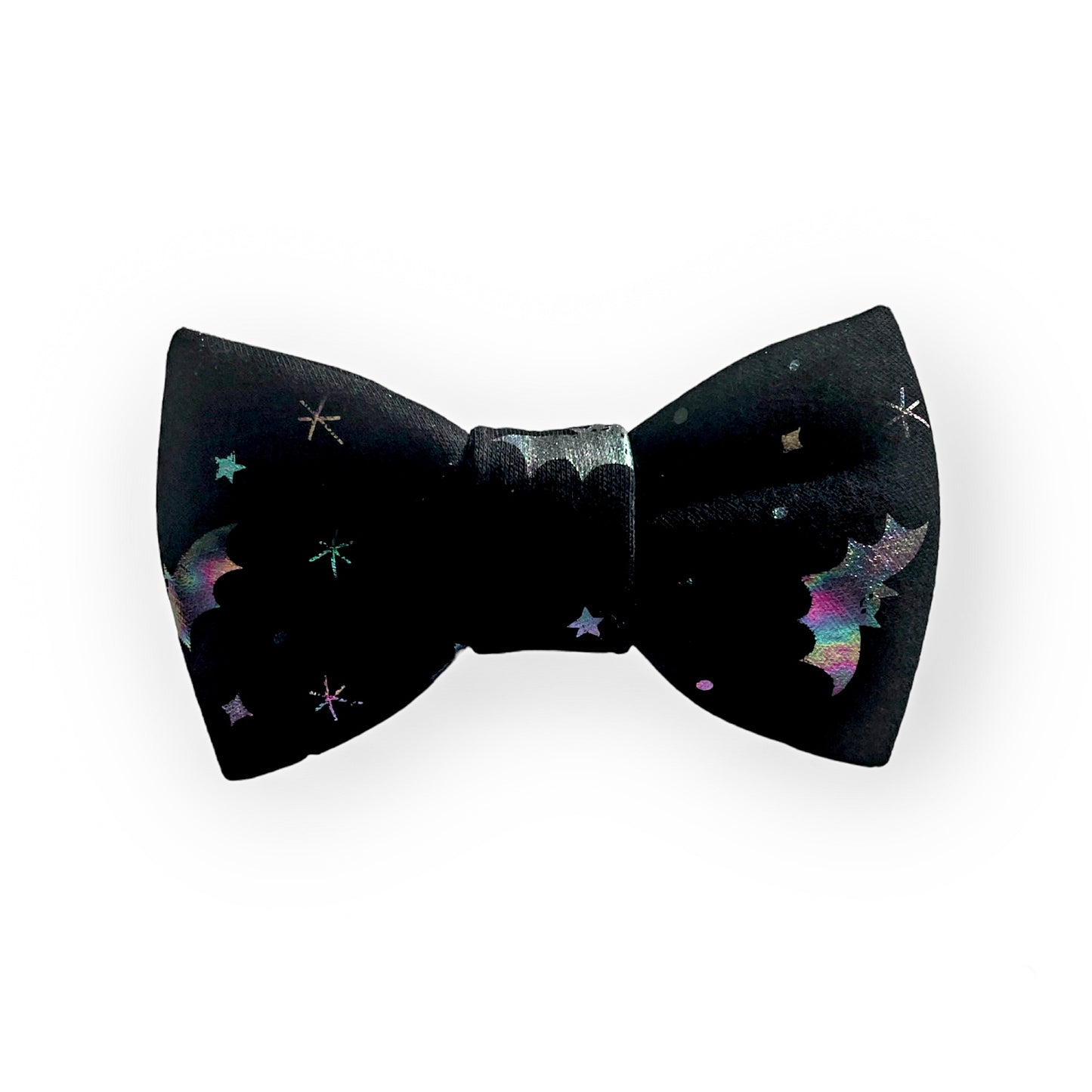 Rainbow Holographic Bats Bow Tie/ Sailor Bow