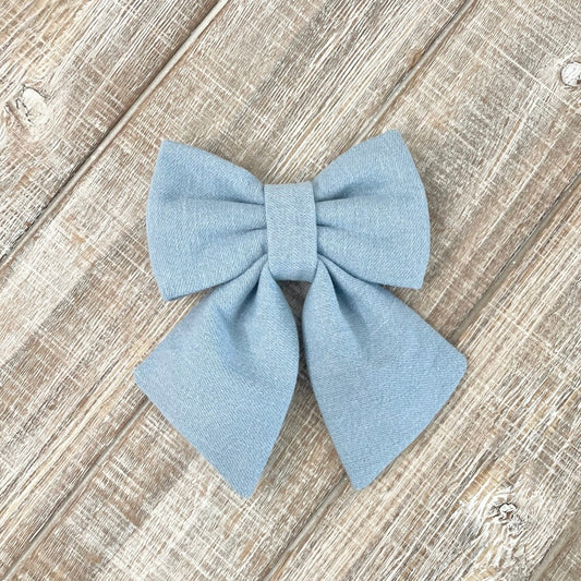 Light Denim Bow Tie/ Sailor Bow
