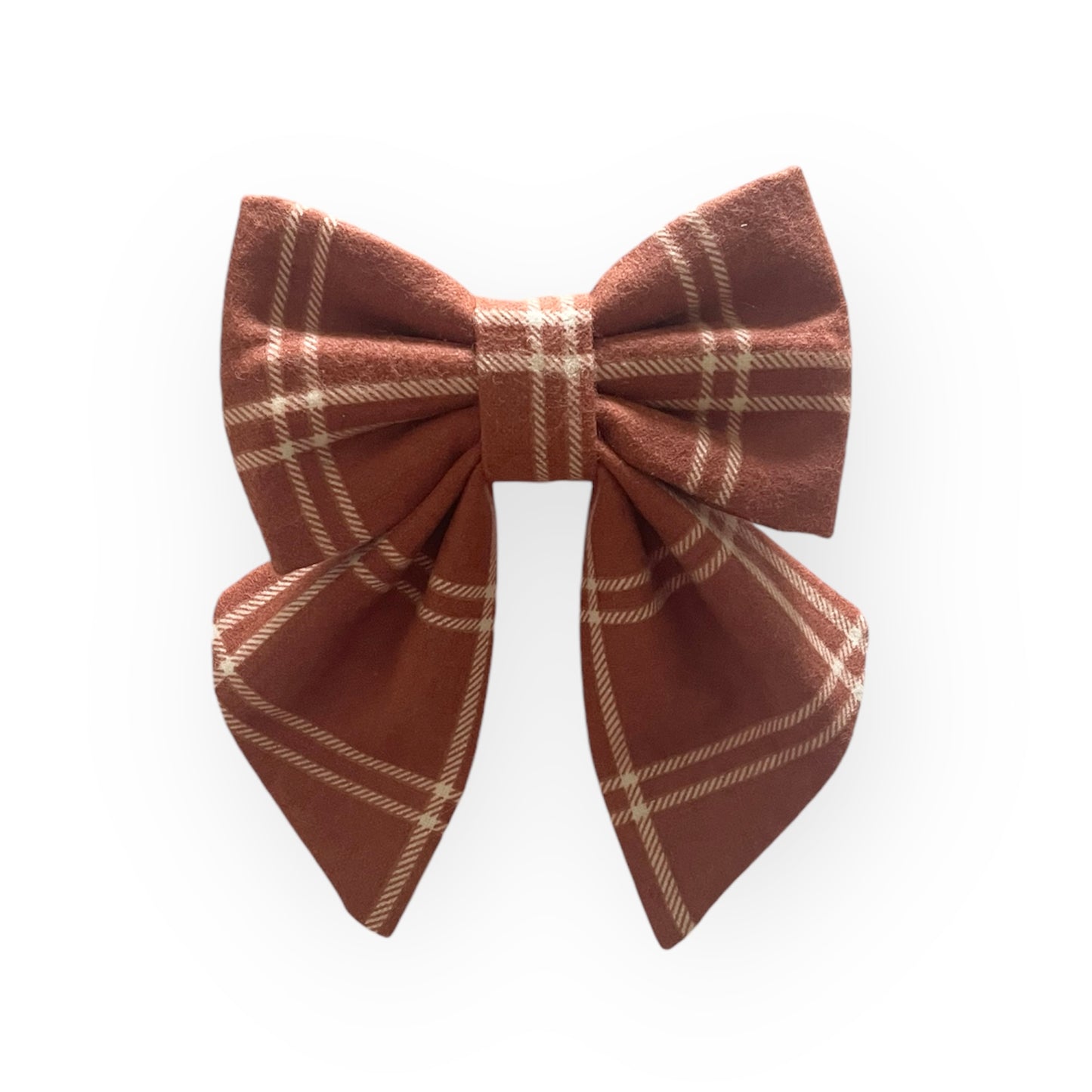 Orange Plaid Bow Tie/ Sailor Bow