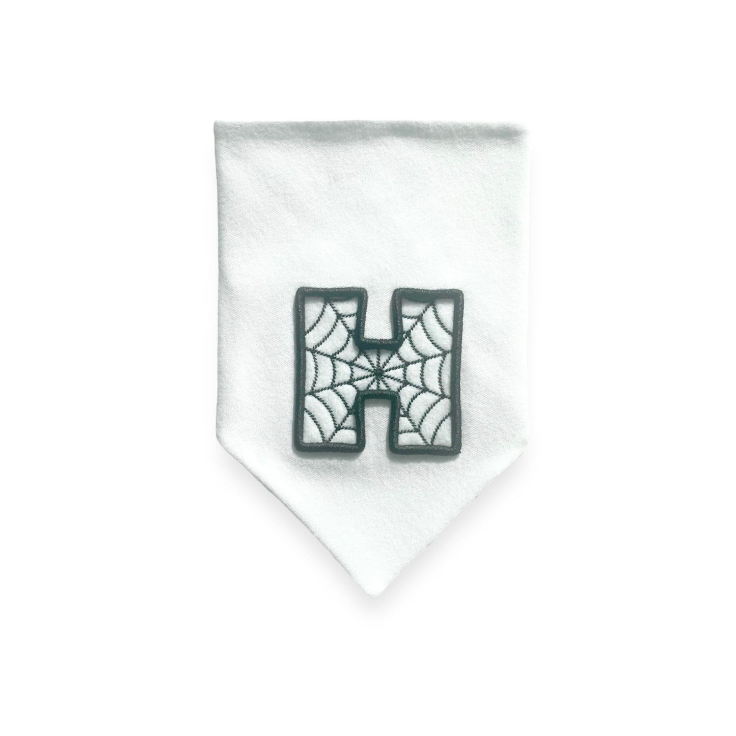 Glow in the Dark Web Initial Bandana - White