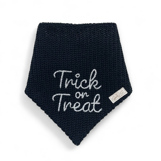 Glow in the Dark “Trick or Treat” Black Bandana