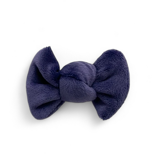 Purple Plush Twist Knot Hair Bow
