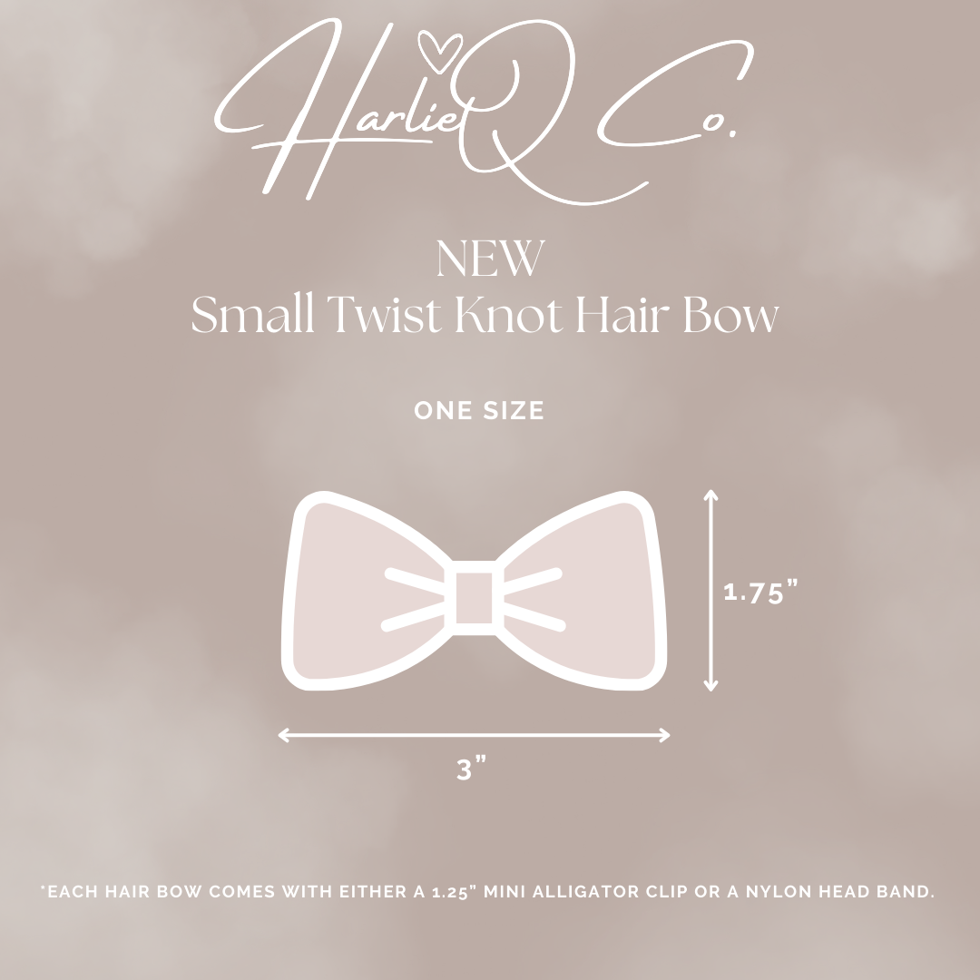 Black Twist Knot Hair Bow