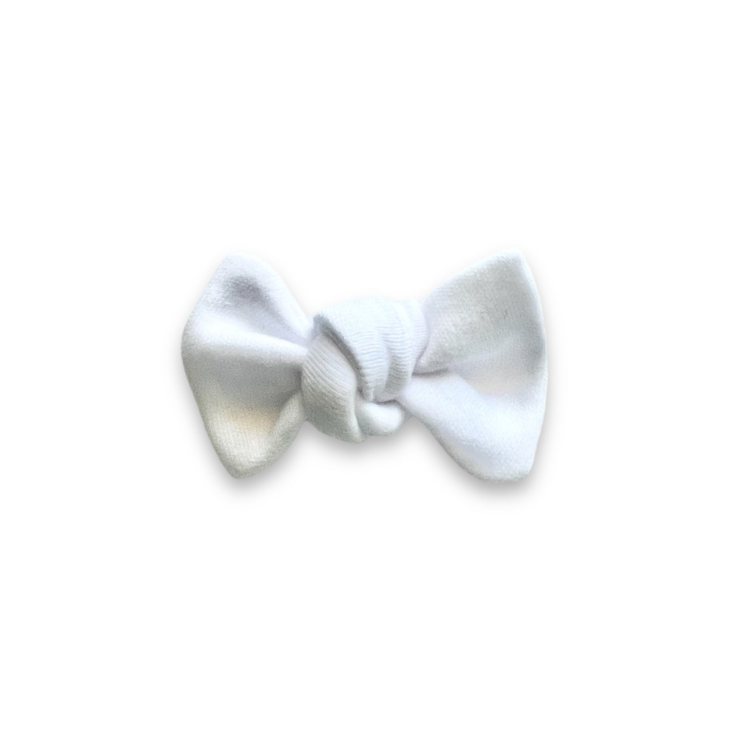 White Twist Knot Hair Bow