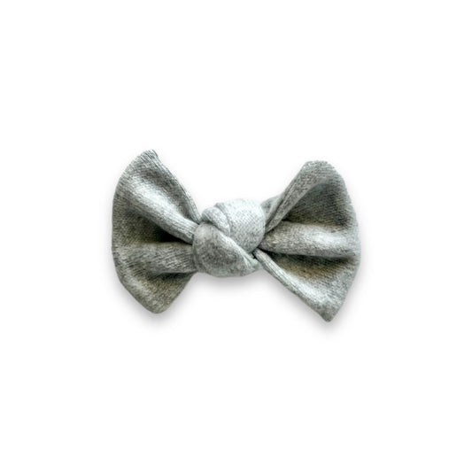 Gray Twist Knot Hair Bow