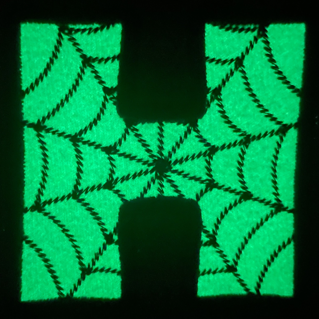 Glow in the Dark Web Initial Bandana - White